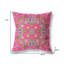 Coussin décoratif intérieur 20 po x 20 po à motif floral soufflé blanc et bleu-103544939