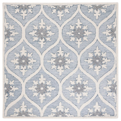 Griswalda Metro Hand Tufted Wool And Cotton With Latex Floral Rug