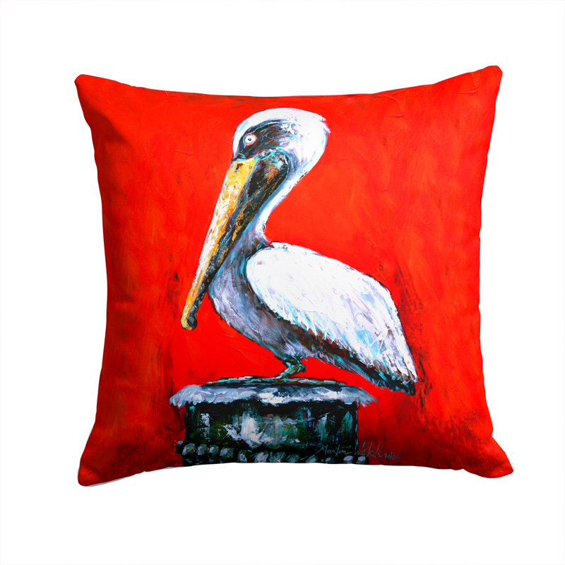 Coussin intérieur/extérieur aube rouge pelican, H 18 po x l 18 po x P 5,5 po