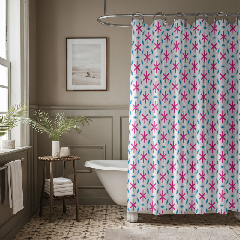 Rideau de douche Pink Tile - Premium, H 74 po x l 35 po