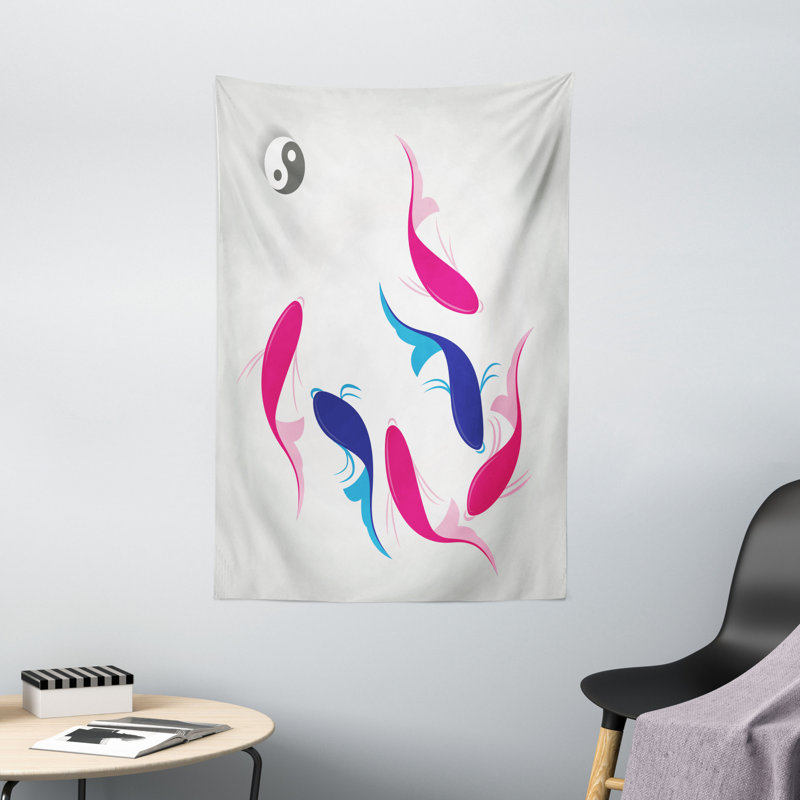Tapisserie en polyester Yin Yang, H 60 po x l 40 po