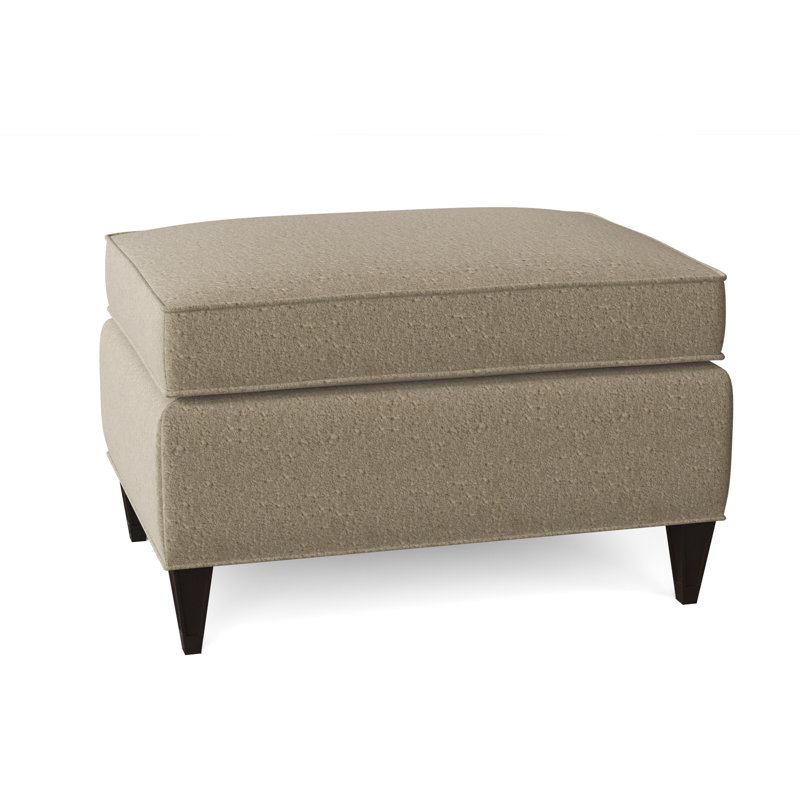 Repose-pieds rectangulaire 28 po Bristol, Noyer américain, Lin de Venise