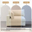 Upholstered Faux Rabbit Fur Flannel Armchair with Pillow Back, One Arm Single Chair Module Part For Sectional Sofa-1013185525