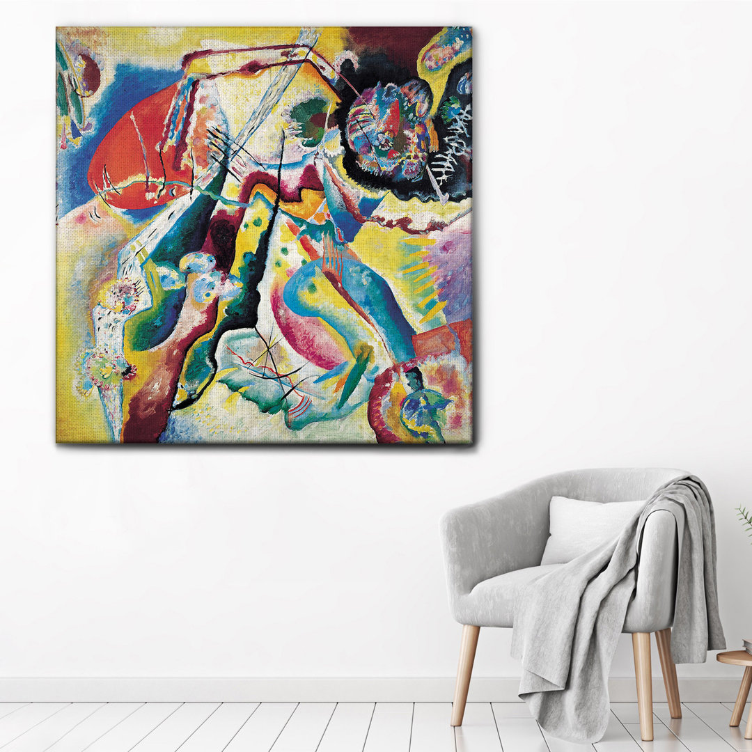 Leinwandbild Quadro mit Macchia Rossa von Vassily Kandinsky