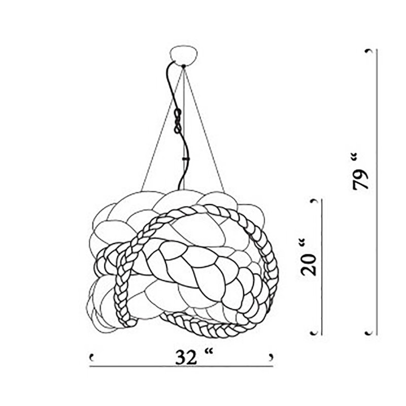 1 - Light Pendant, Natural White, 1