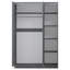 Warren 3 Door Wardrobe - High Gloss Front. Soft-Close Hinged Doors. Modern No-Handle Push-to-Open Feature