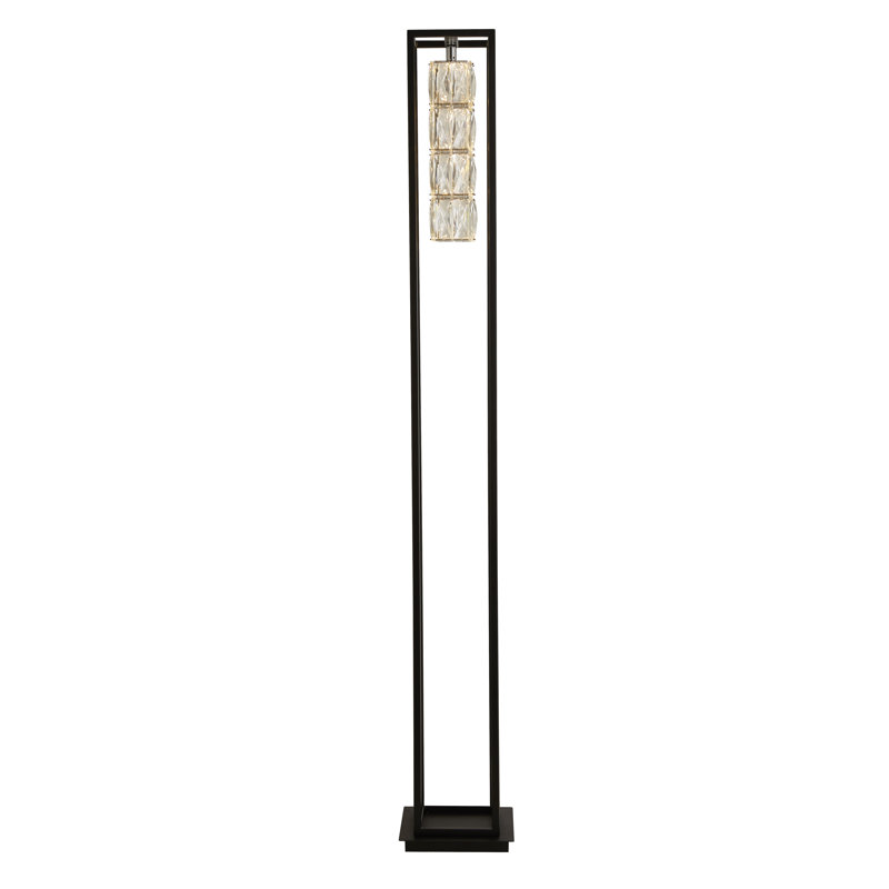 Joleen 140.5cm Black LED Column Floor Lamp