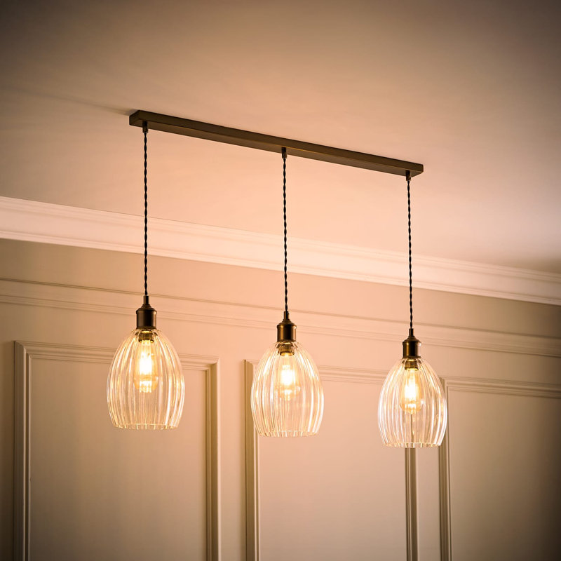 3 - Light Brushed Brass Pendant