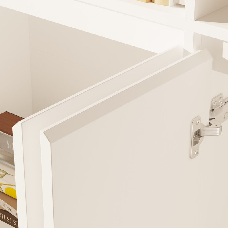 78.7''H X 142'' W Bookcase With 6-Cabinet And 4-Layer Shelf