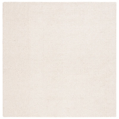 Borinka Solid Color Hand Tufted Wool Area Rug in Ivory