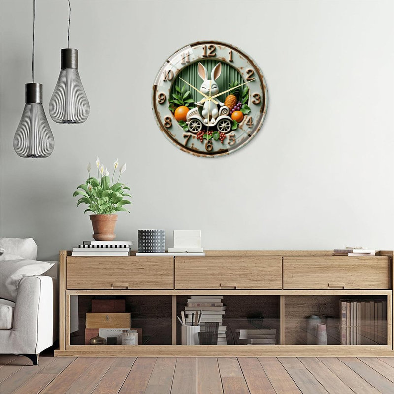 Horloge murale en verre 16 po