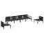 Garden Sofa Set with Cushion Steel Furniture Outdoor Seating
