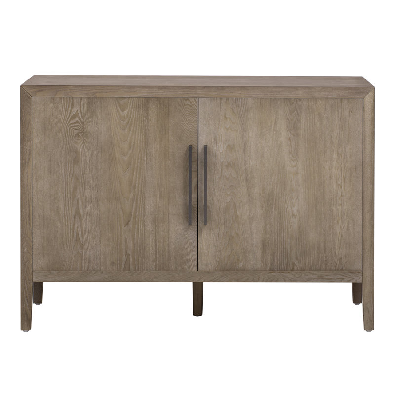 U_STYLE Buffet de ferme 47,2 pouces avec placage de frêne et 2 portes, Naturel
