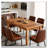 Rustic Table Walnut Finish Elegant Versatile Outdoor Dining