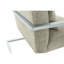 Chaise d'appoint moderne en lin gris et pieds en acier