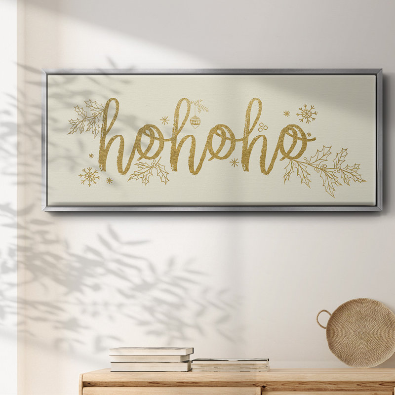 Golden HOHOHO- Framed Canvas