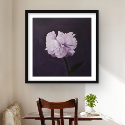 Magnifique fleur mauve - reproduction encadrée pour la décoration intérieure