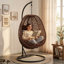 Fauteuil à œufs en osier avec support Charlie / Jade Charlie-Jade-648300619