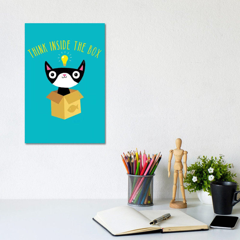 Think Inside The Box by Michael Buxton - Wrapped Canvas Print, 20.32 cm H x 30.48 cm W