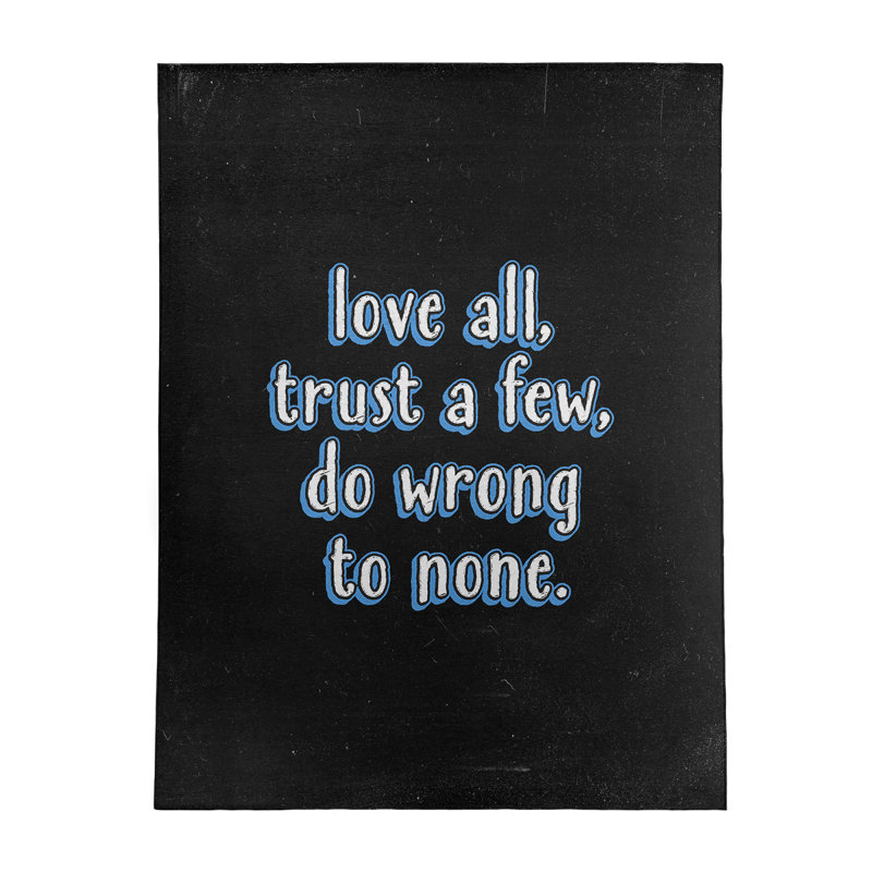 Tapis en chenille de polyester style Quotes Do No Wrong Quote, Rectangle 5 pi x 7 pi