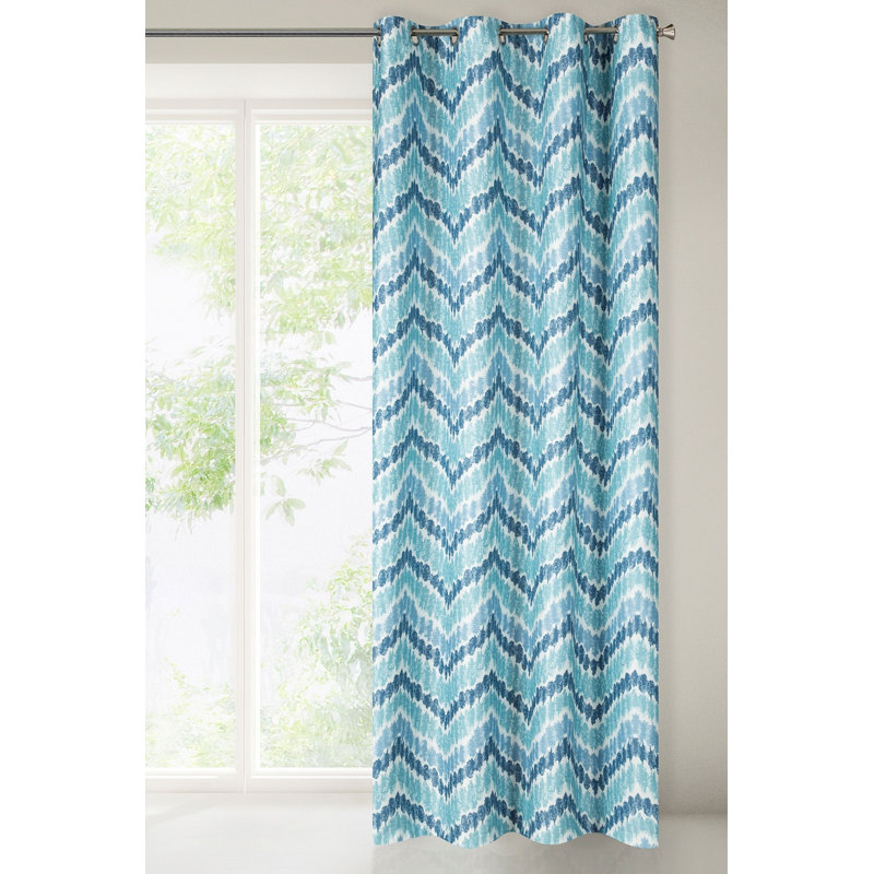 Darron Maximum Blackout Curtains Single Panel, Light Blue