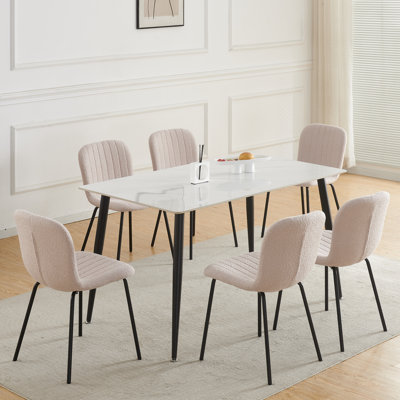 Linen Fabric Dining Chairs Upholstered Chairs