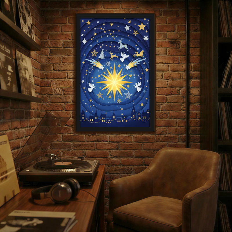 Scène de ciel de nuit étoilée de Noël