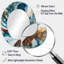«Otylia Ocean Marble Hald Circle Abstract I», miroir mural décoratif en marbre bleu-562655303-562655416