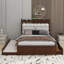Grand lit plateforme en bois avec 2 grands tiroirs et lit gigogne simple TG-1991849050