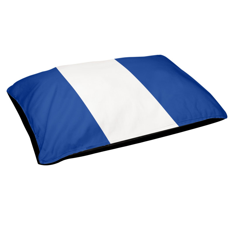 Coussin pour chien Arizona Tempe, Moyen (l 28 po x P 18 po x H 6 po), Bleu / blanc