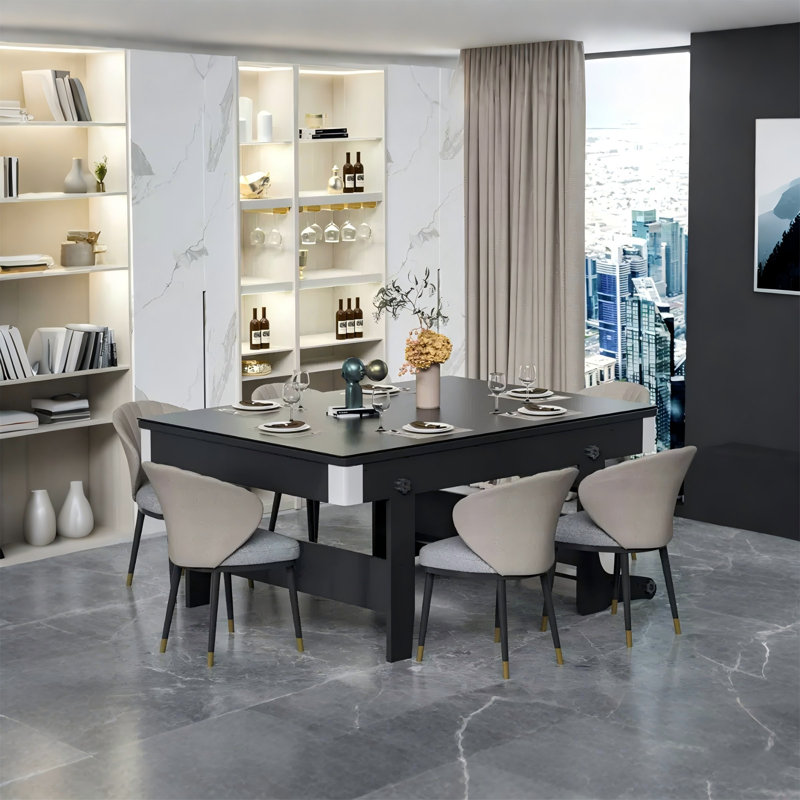 3-in-1 Combination Foldable Table Includes Billiards, Table Tennis, & Dining Table