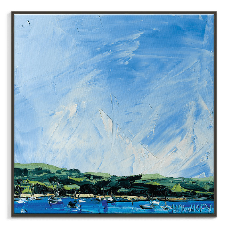 Angela Hawkey by Angela Hawkey - Painting, Black Framed Canvas, 76cm H x 76cm W x 5cm D