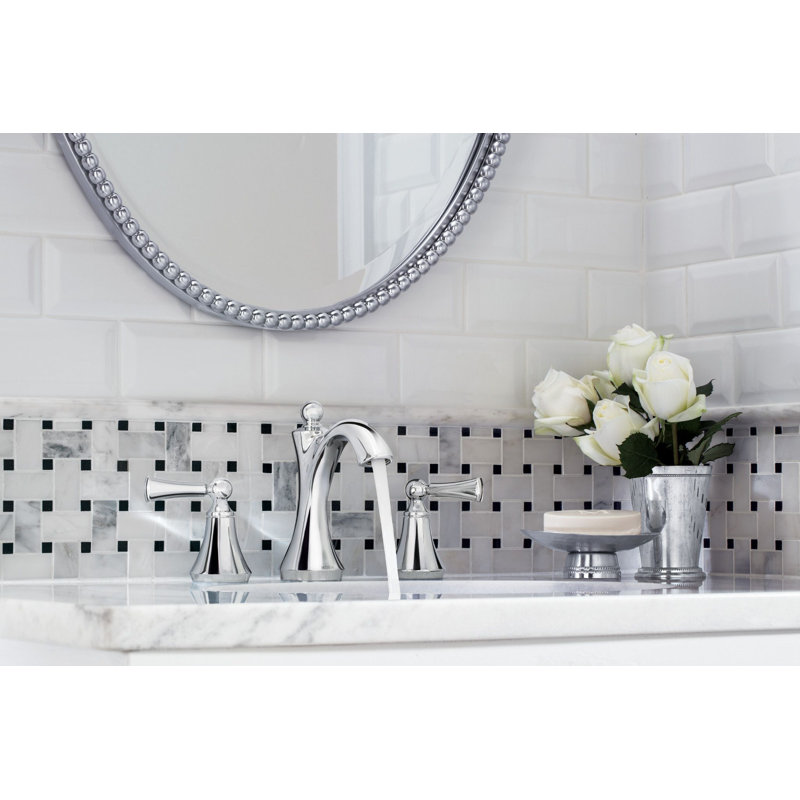 Wynford Widespread Bathroom Faucet with Drain Assembly, Chrome