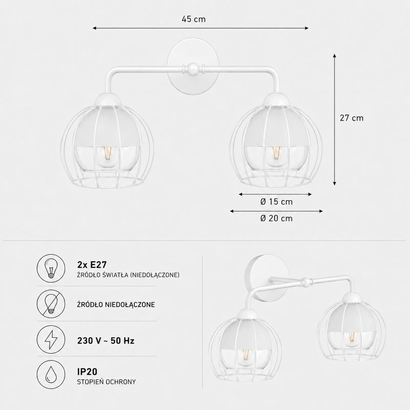 Steel Armed Sconce