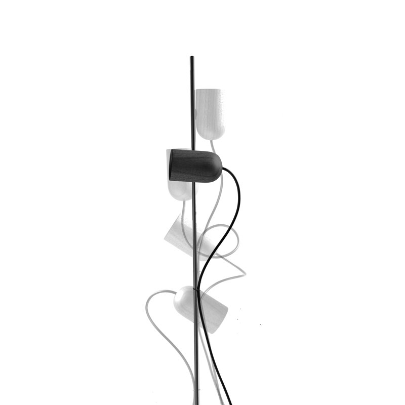 Onfa Floor Lamp, Graphite, Black Ash