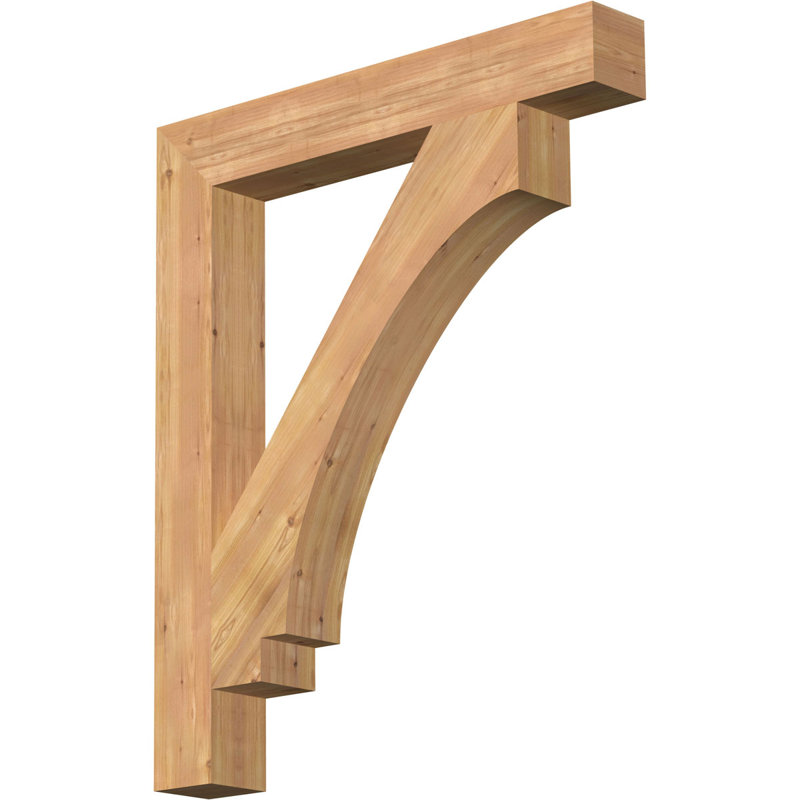 H 5,5 po x l 40 po x Support en bois / corbeau, Cèdre rouge, H 48 po x l 5,5 po x P 40 po