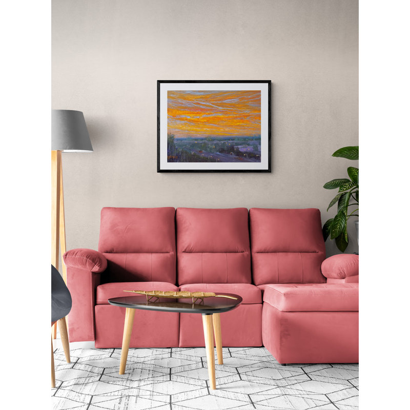 View From Above Print by Dina Gardner, Black Framed Canvas, 19" H x 25" W x 2" D