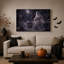 Femme fantôme jouant du luth dans un jardin au clair de lune avec toile d'Halloween-37009457
