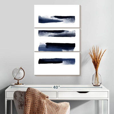 Coups d'aquarelle bleu marine Avery