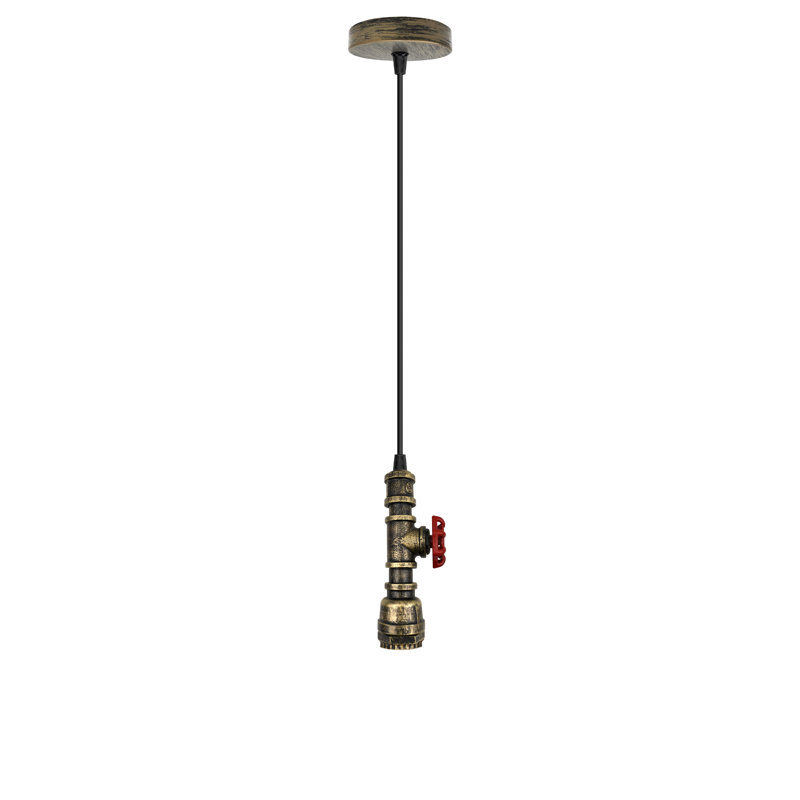 Buckeys 1 - Light Single Bulb Pendant, Brushed Brass