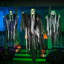 Paquet de 3 décorations suspendues de fantômes de squelette d'Halloween