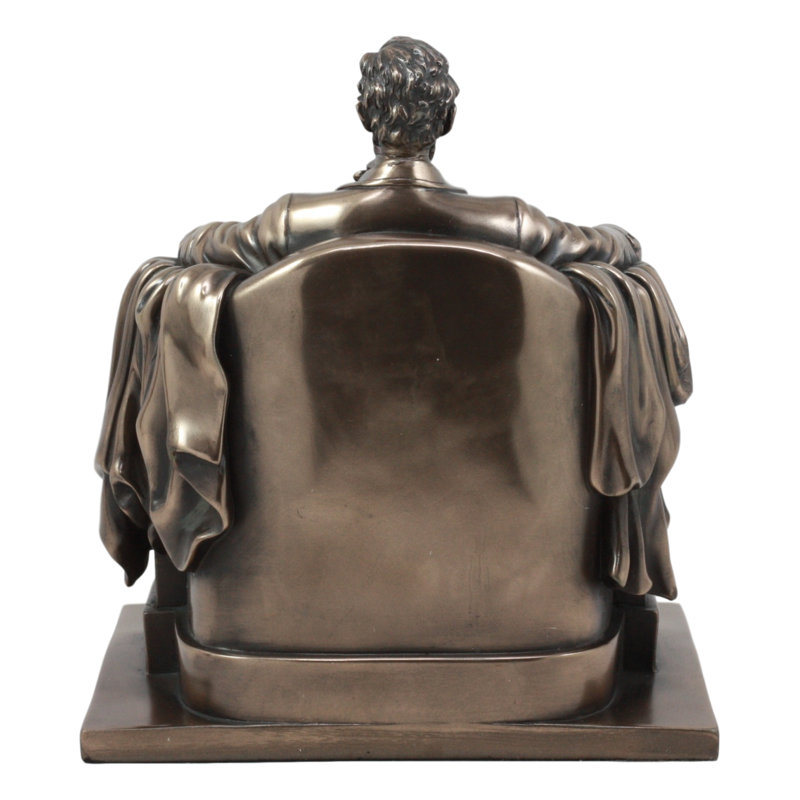 Figurine lincoln abraham assis en bronze Tawney