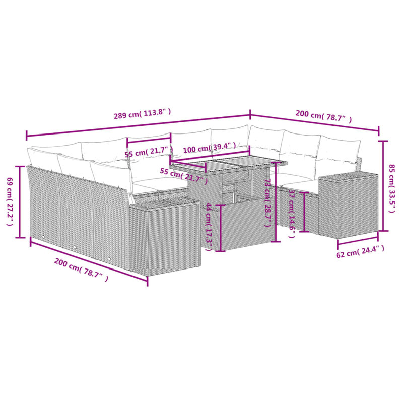 Vidaxl Garden Sofa Set