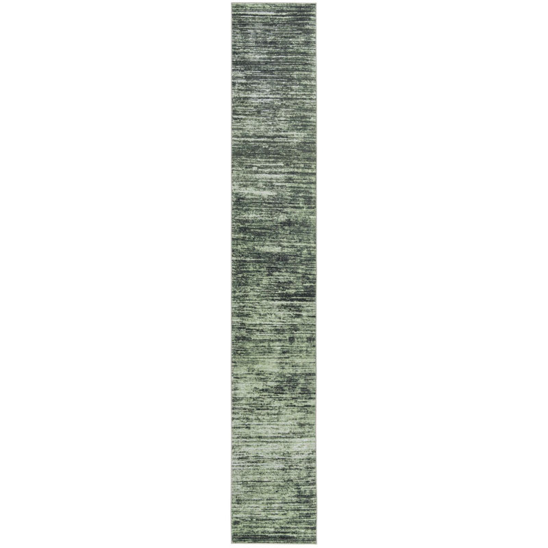 Tapis contemporain contemporain de couleur Ikhasa, Tapis de couloir 2 pi 6 po x 16 pi