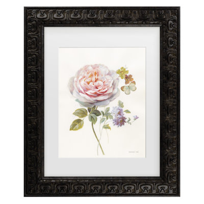 Bolog Danhui Nai Textile Floral III White Matted Framed Art