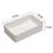 White Ceramic Bathroom Vessel Sink 21"X14" - Elegant Design With 1 3/4" Center Drain Hole And Smooth Surface Low Water Absorption Rectangular Generous