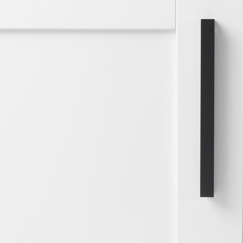 Flat Onyx Aluminum Modern Cabinet Handles, 10-Pack