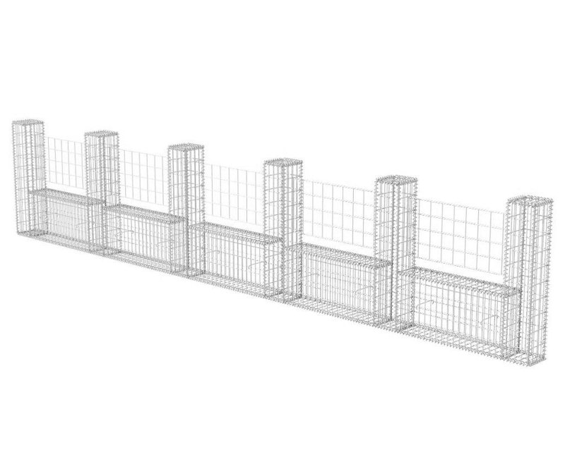 Marthasville Garden Gabion, 100 cm H x 570cm W x 20cm D