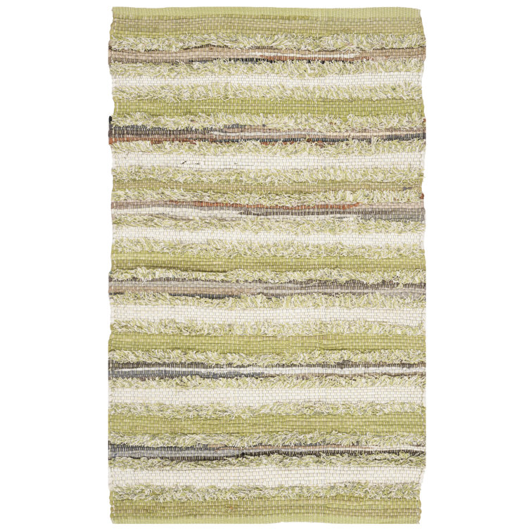 Tapis rayé en coton tissé à la main Bester