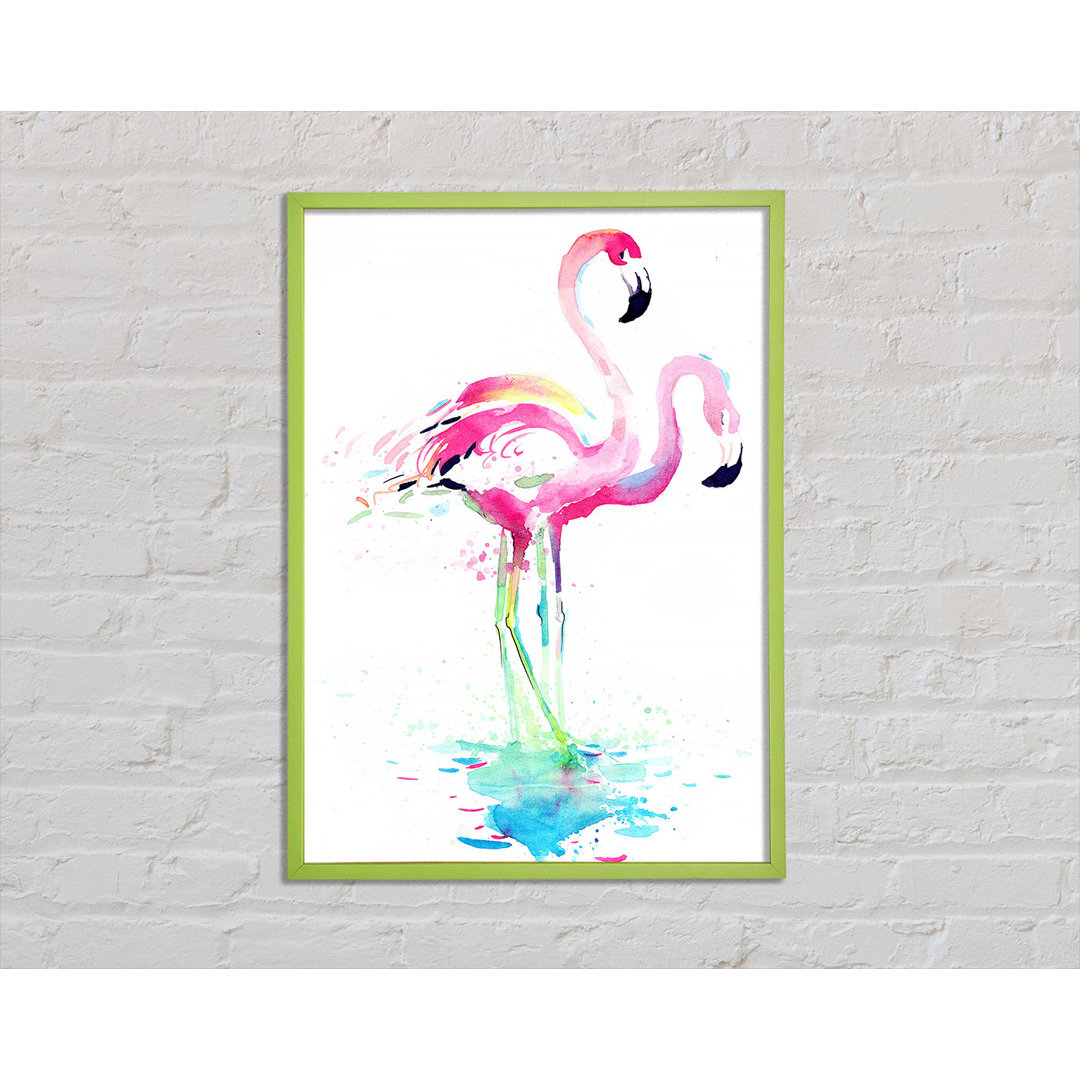 Flamingo Aquarell - Druck